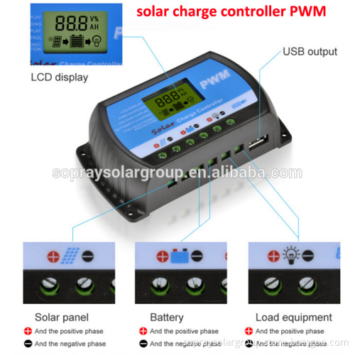 LCD Display 12 volt 20 amp PWM MPPT Solar Charge Controller For Solar System Charge Cotroller